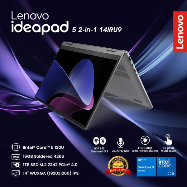 IdeaPad 5 2-in-1 14IRU9 - Intel® Core™ 5 120U