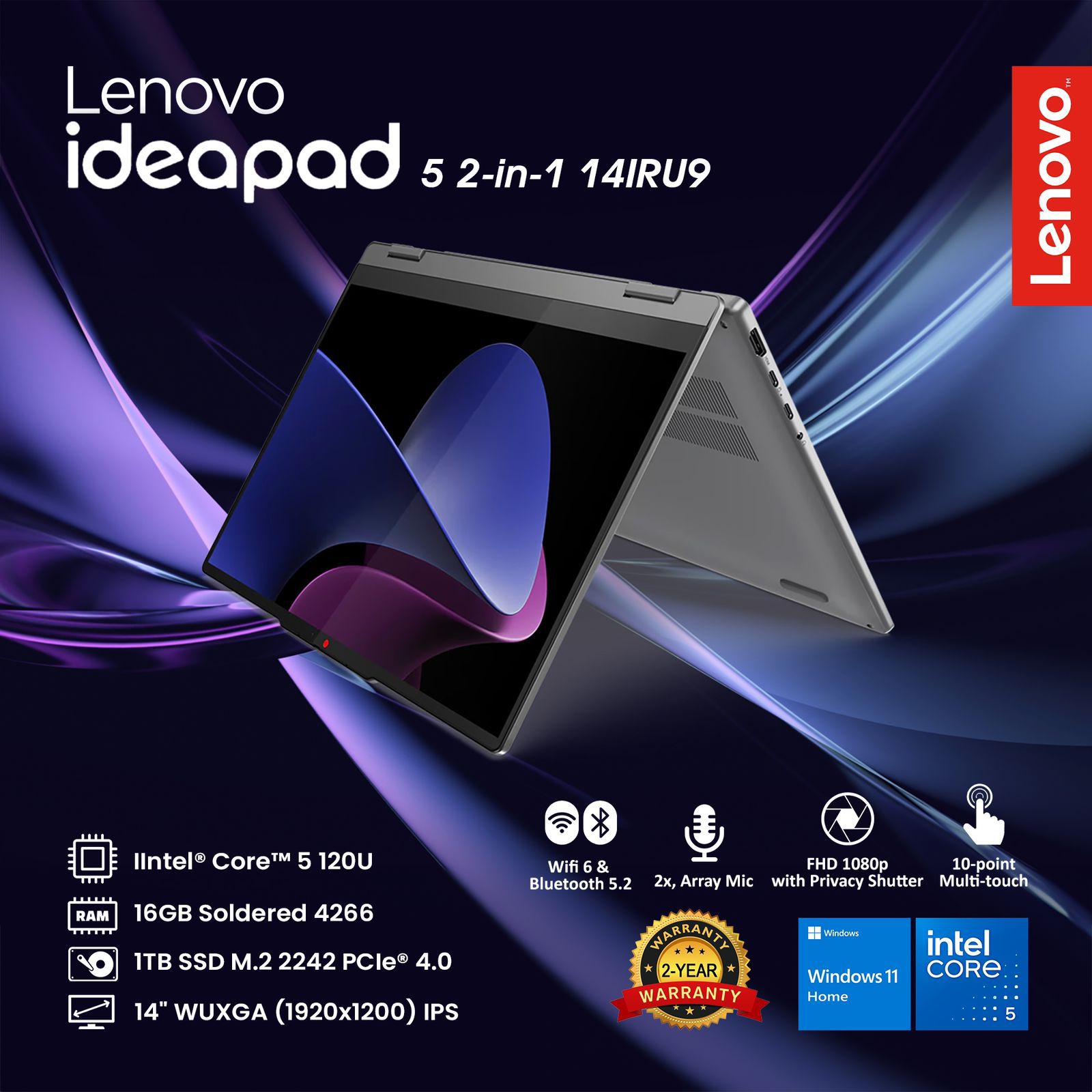 IdeaPad 5-i5 IdeaPad 5 2-in-1 14IRU9 - Intel® Core™ 5 120U - Image 1